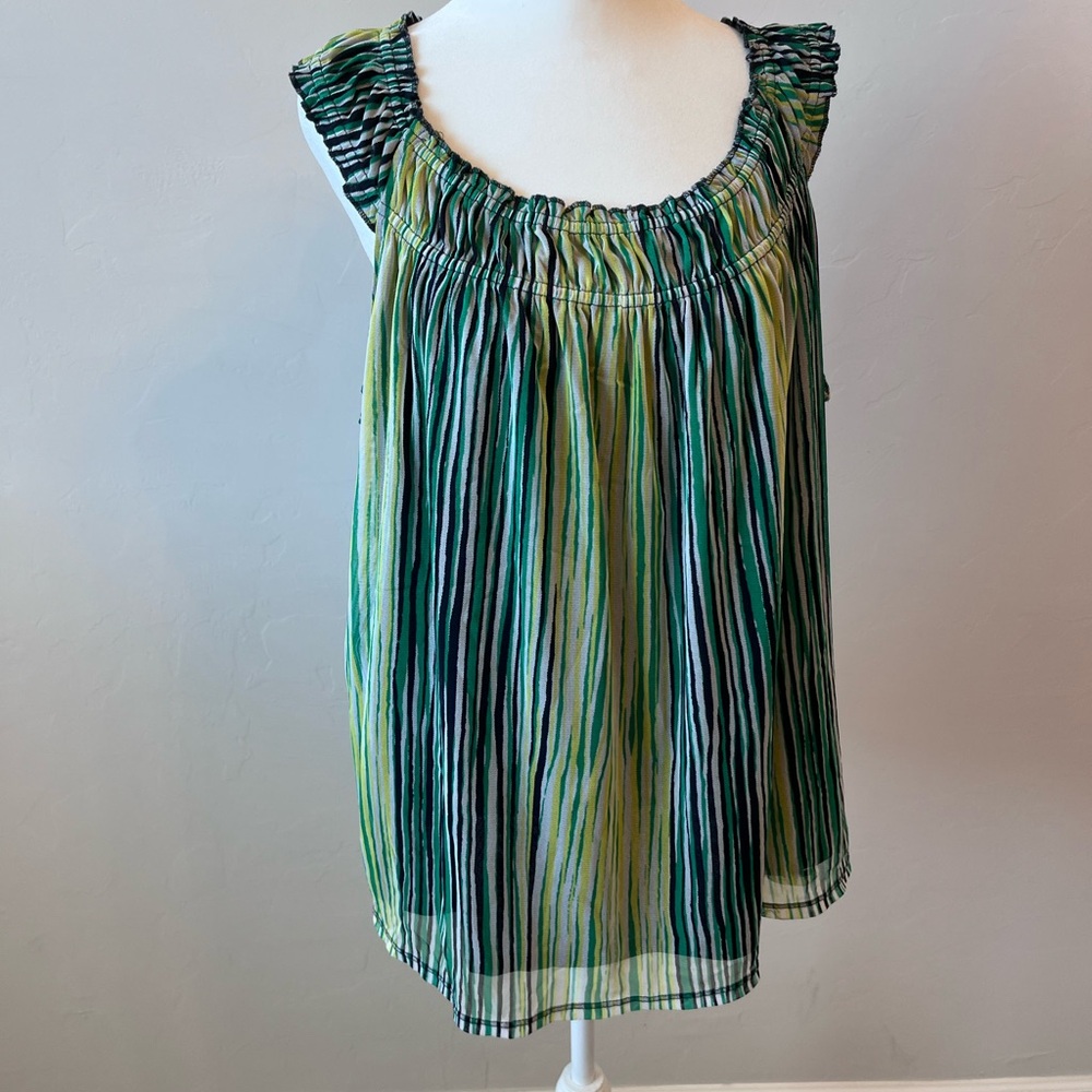 Rafaella‎ Green and Blue Women's Top